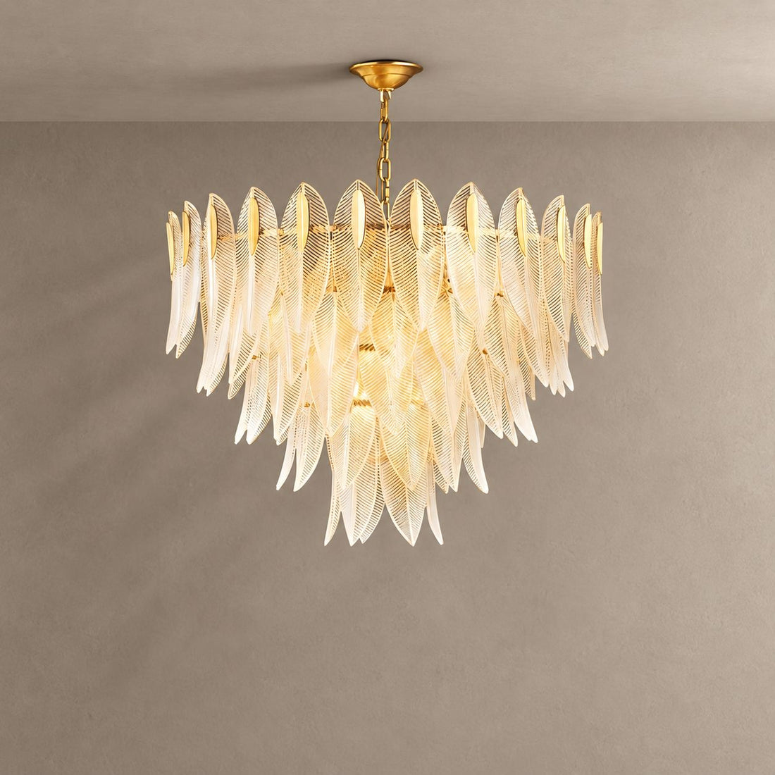 CREST lighting on mushroom taupe with natural shadows