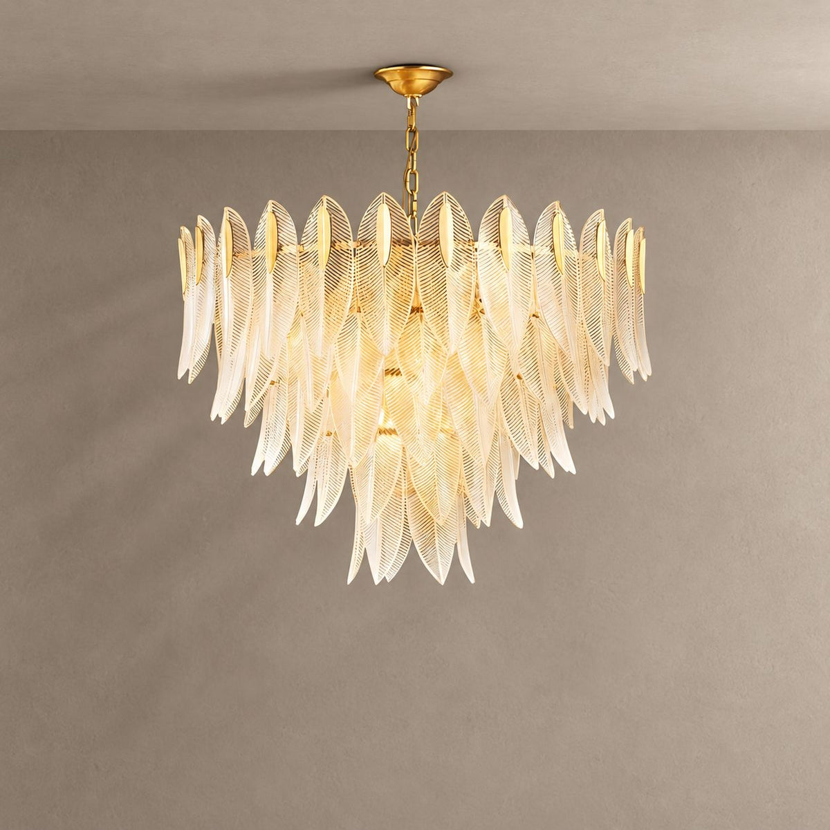 CREST lighting on mushroom taupe with natural shadows