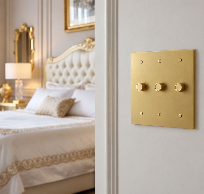Brass Rotary Light Switch (Open Box)