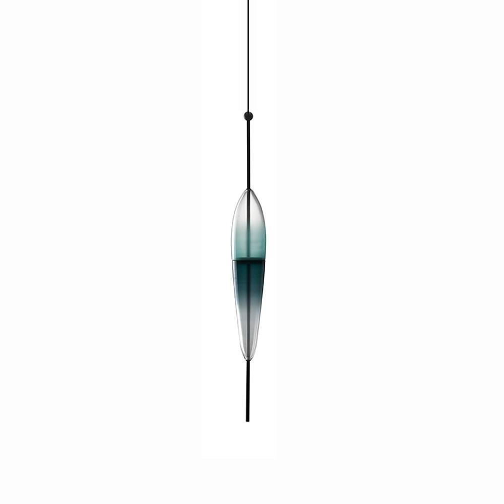 NERINA - A Spindle blue-green gradient glass pendant product view