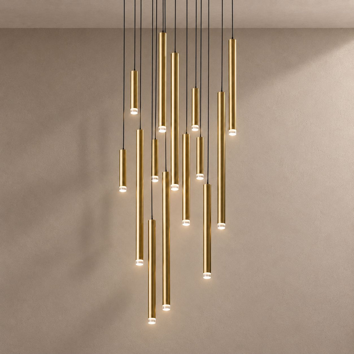ELION lighting with natural shadows against a mushroom taupe background