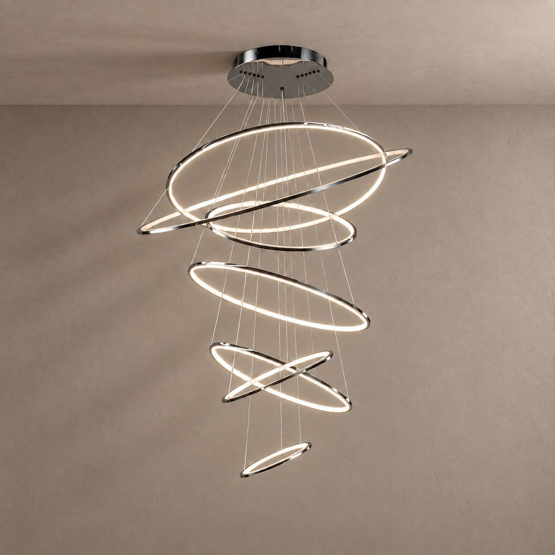 ELITES lighting with natural shadows against a mushroom taupe background