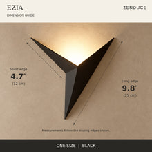 EZIA Black dimension guide: long edge 9.8 inches, short edge 4.7 inches