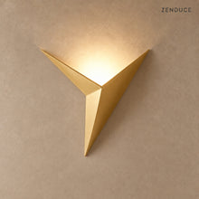 EZIA folded metal wall light in Gold finish