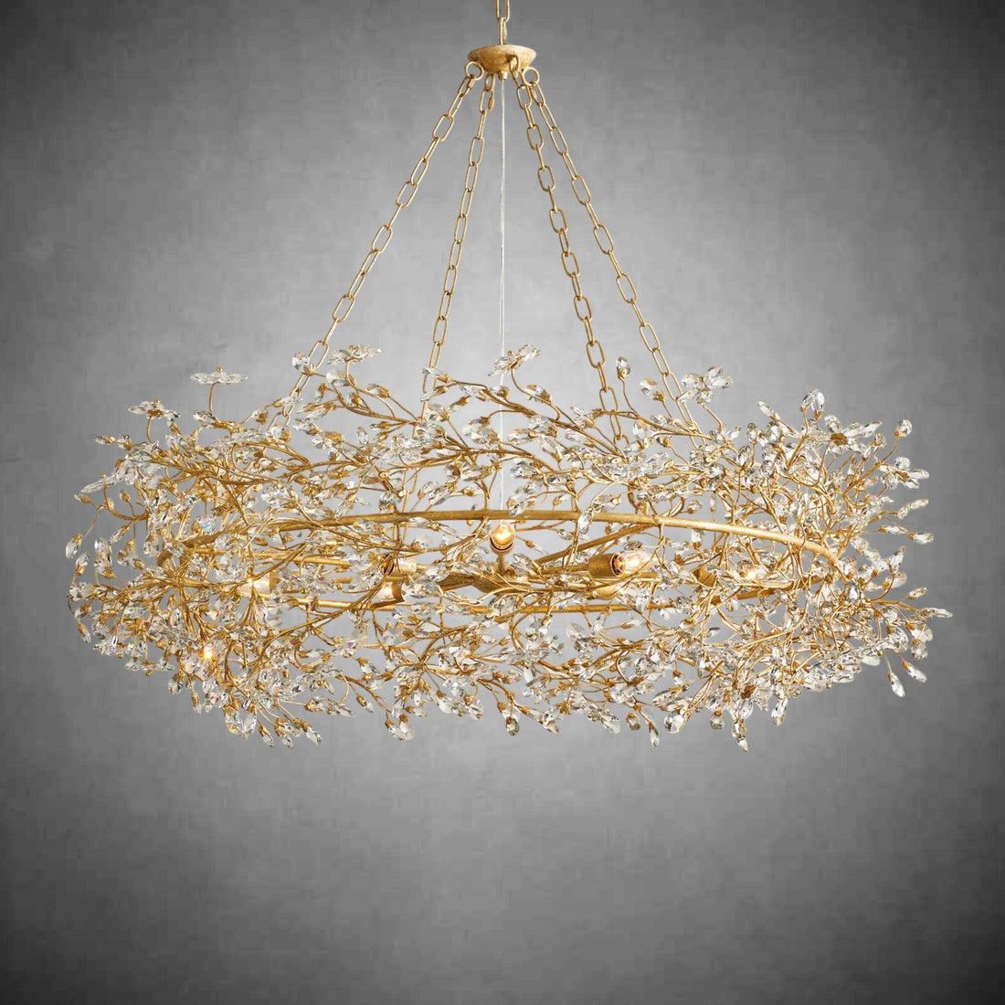 JADORE - Modern Crown Crystal Floral Chandelier - Zenduce