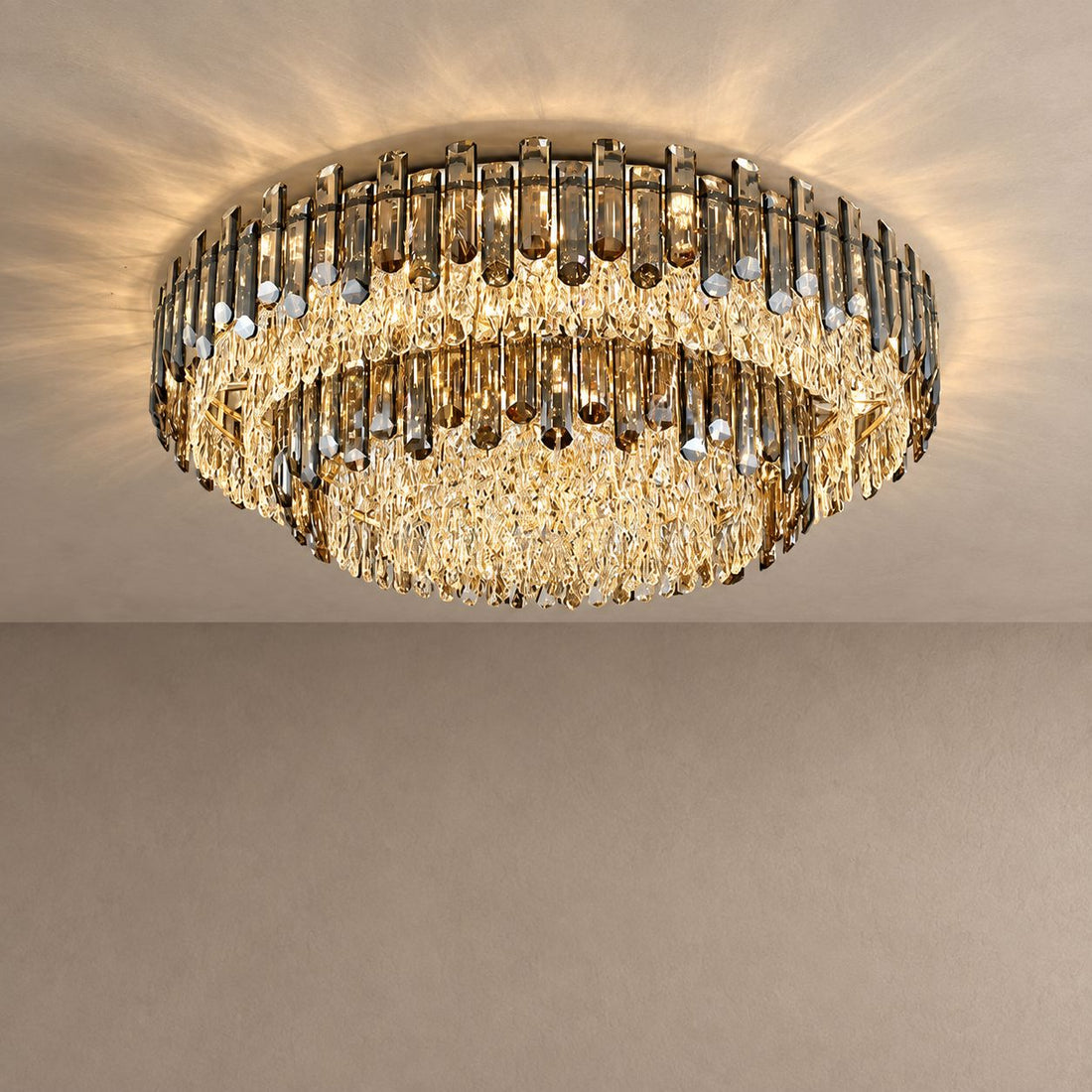 FEST lighting on mushroom taupe with natural shadows