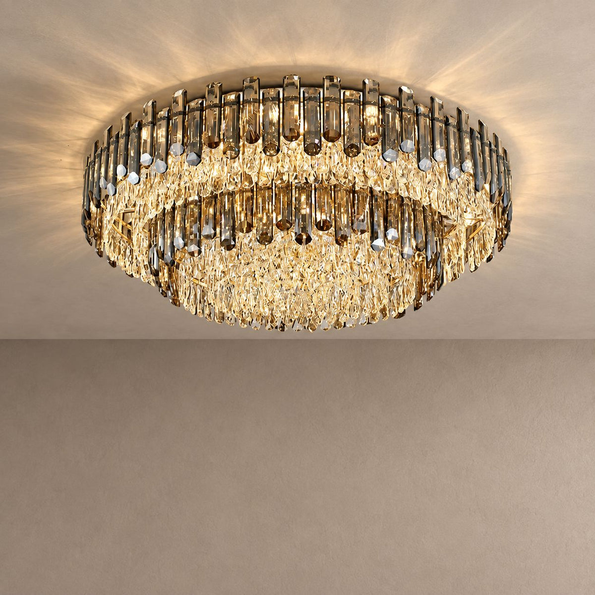 FEST lighting on mushroom taupe with natural shadows