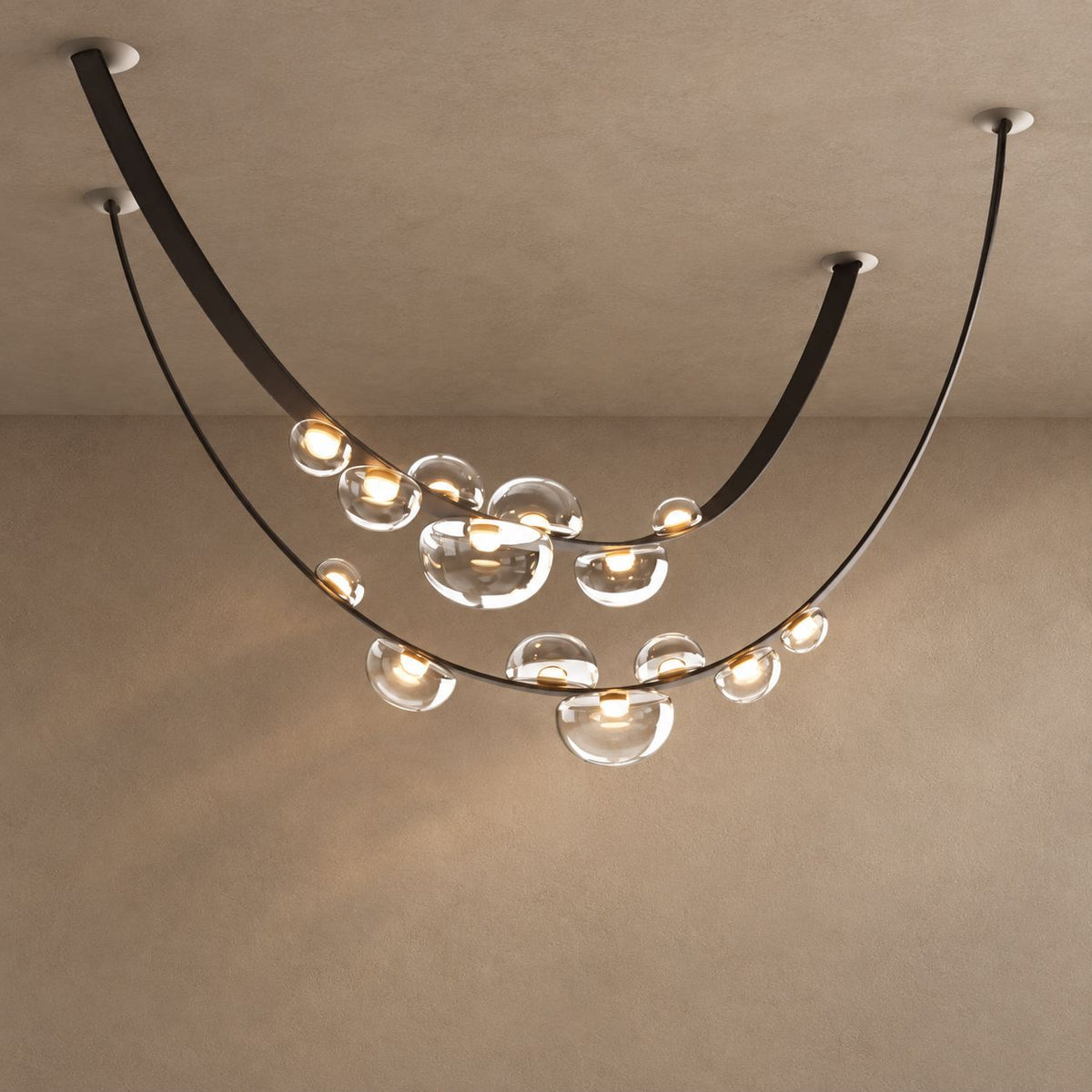 GIRDLE (OPEN BOX) lighting on a mushroom taupe background with natural shadows