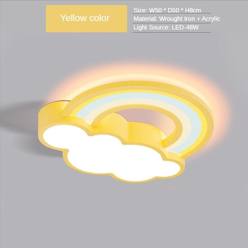 Girls Cloud Rainbow Ceiling Light | Kids Room Decor Lights