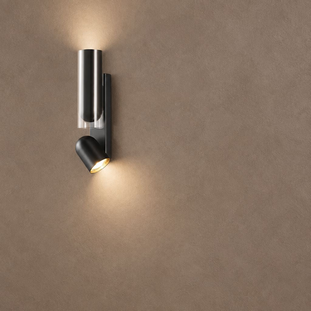 GLO wall light on mushroom taupe background