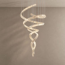 HELIX chandelier on mushroom taupe with soft natural shadows