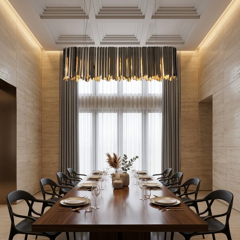 LUNA Rectangle Chandelier — Luxury Dining