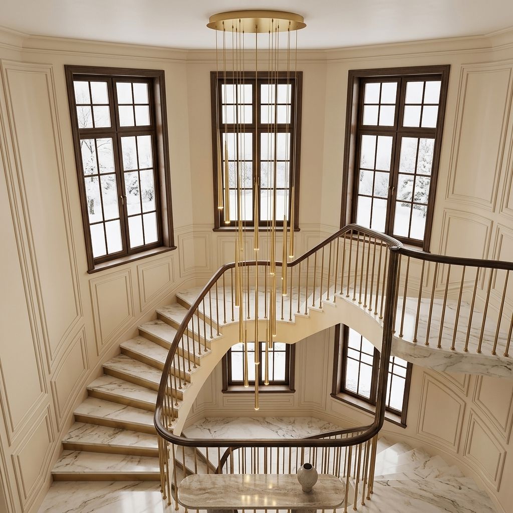 FARA Staircase Chandelier – grand foyer lifestyle