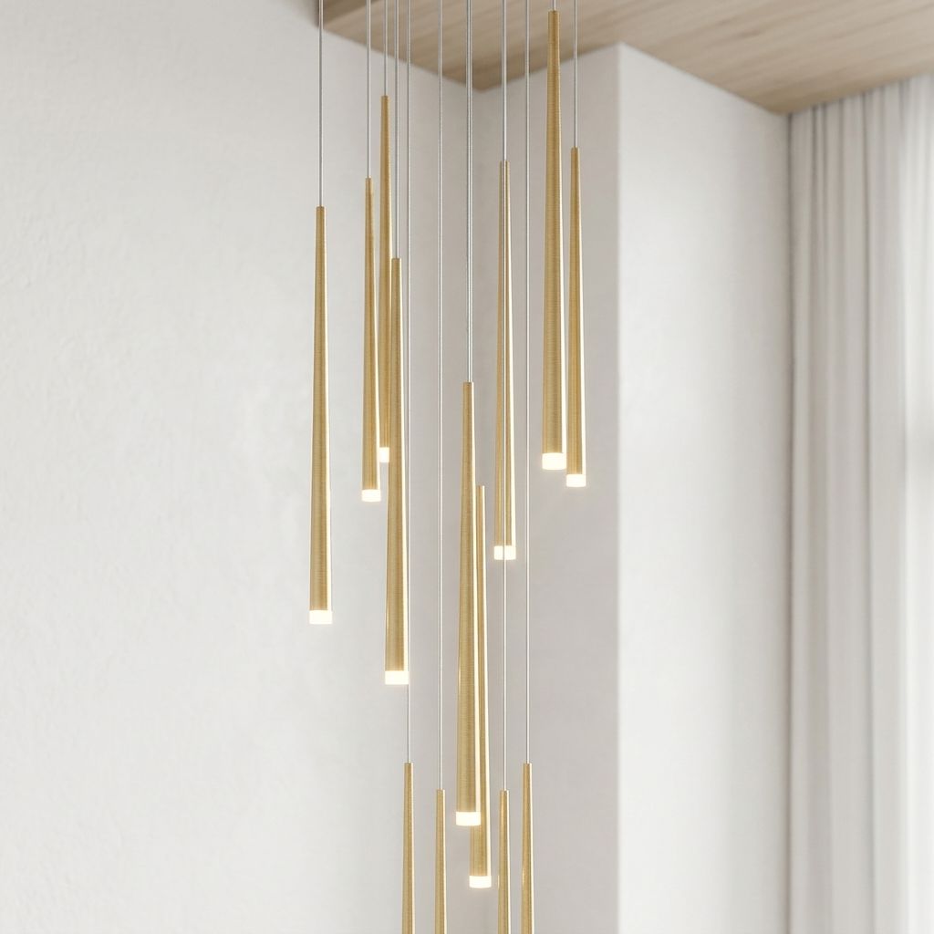 FARA 10 Lights Staircase Chandelier – close-up detail