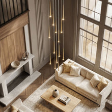 FARA 15 Lights Staircase Chandelier – living room