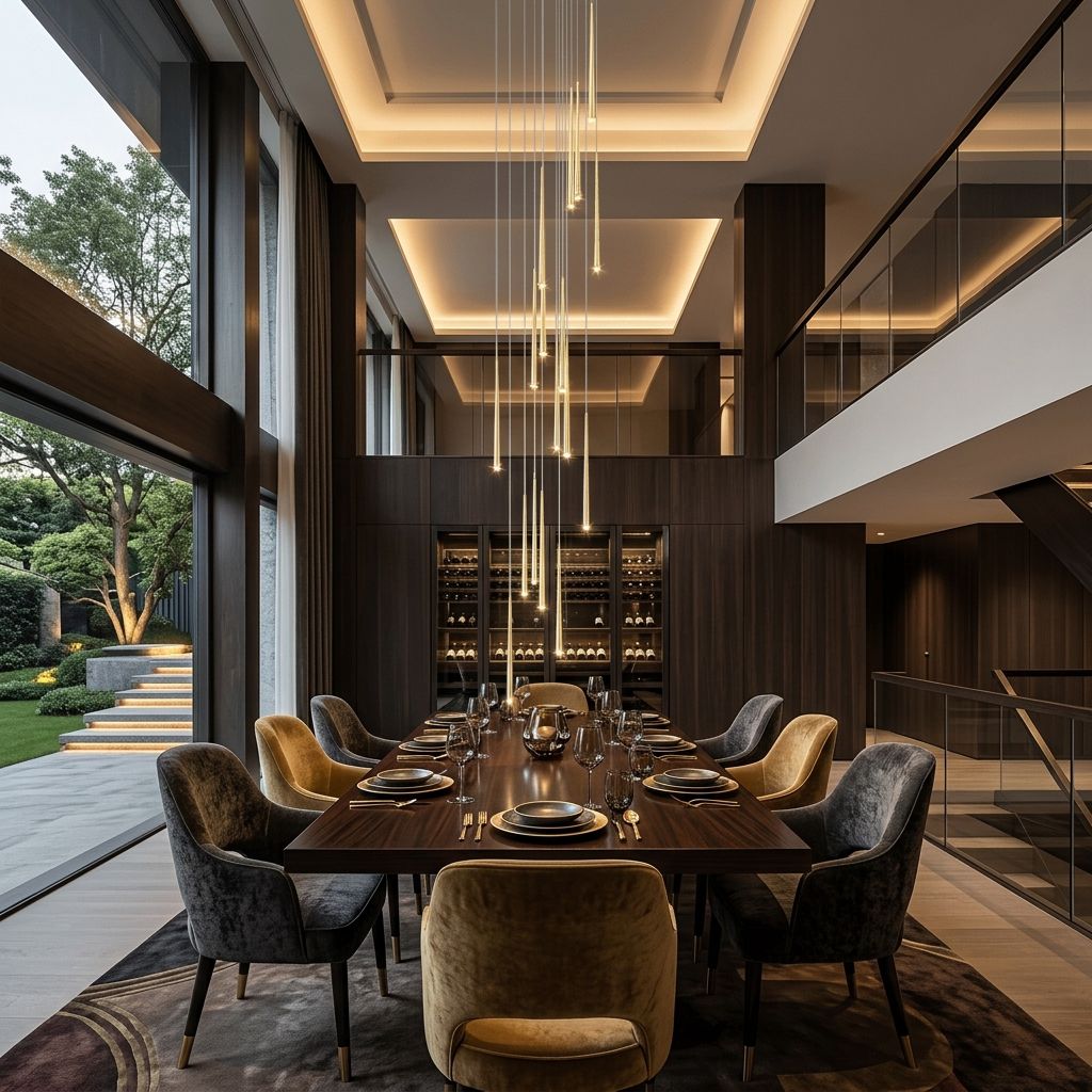 FARA 20 Lights Staircase Chandelier – dining room