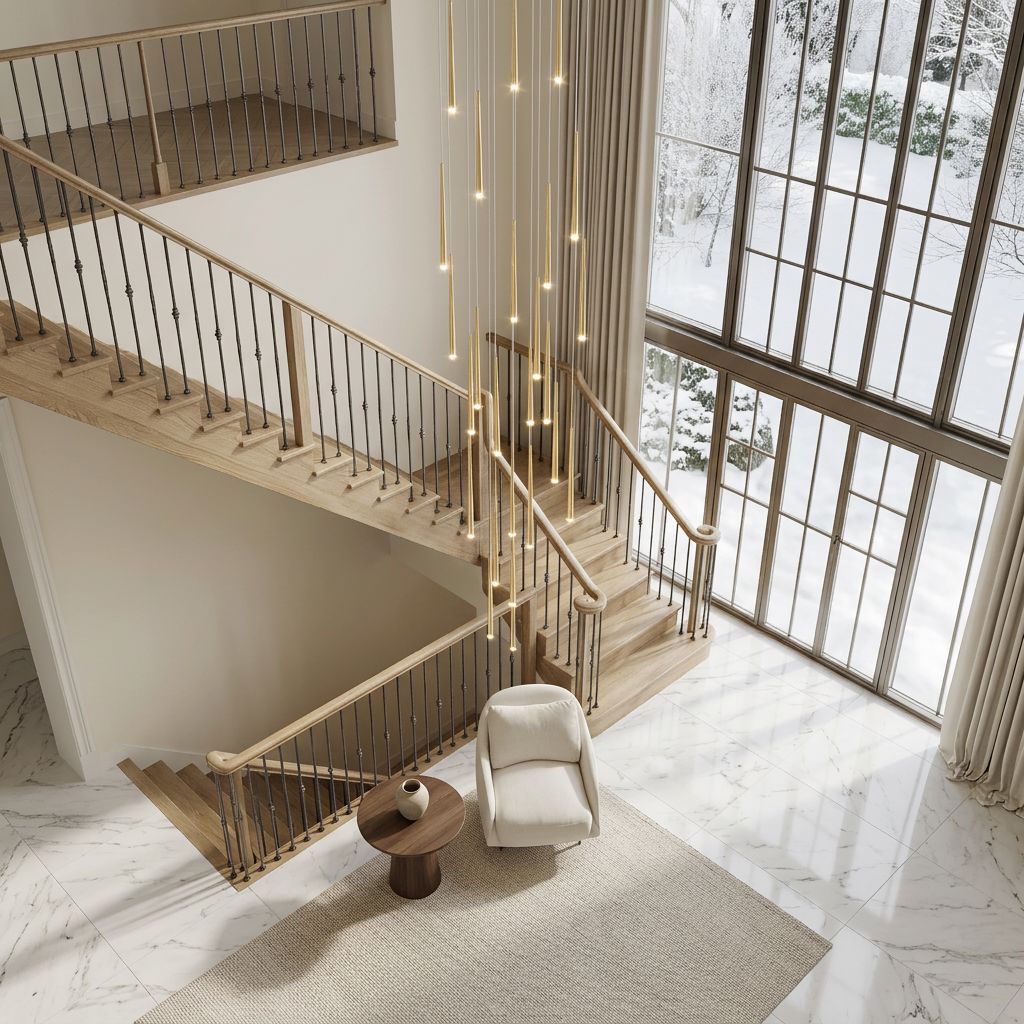 FARA 25 Lights Staircase Chandelier – grand foyer