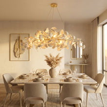 Gingko Folia Medium 59in - over dining table with pampas grass