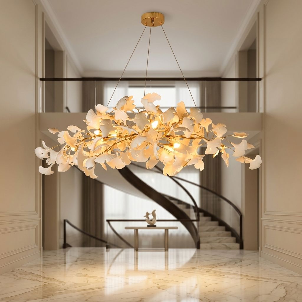 Gingko Folia Large 79in - grand foyer double height ceiling