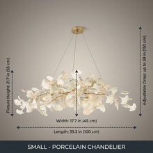 Gingko Folia dimension diagram - Small 39in