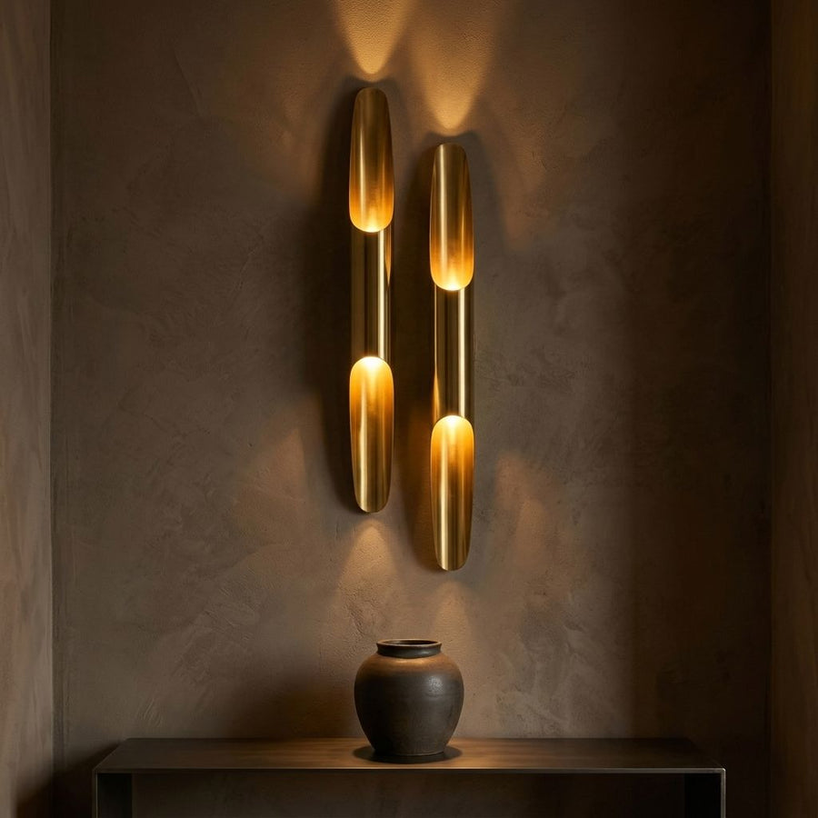 NIMES Brass Wall Sconce Pair - Moody Interior Hero