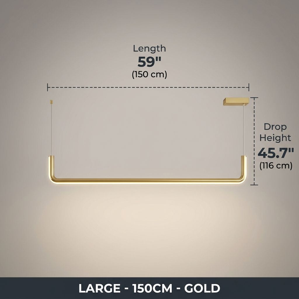 STRIA 150cm Gold - Dimensions