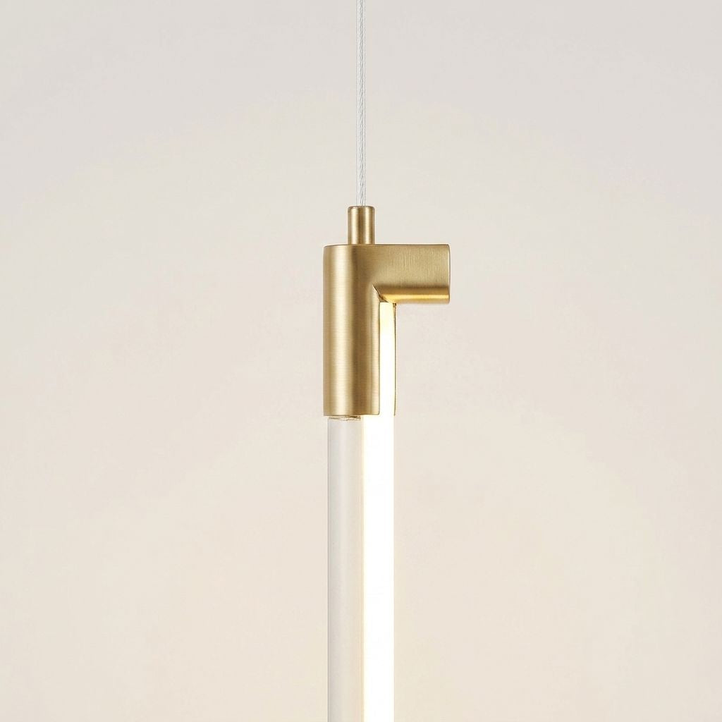 STRIA Linear Pendant Light - Gold Finish Detail