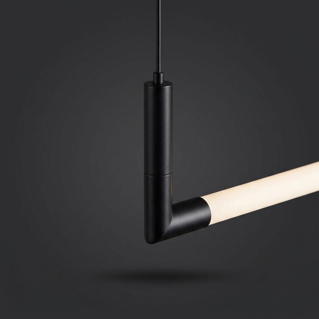 STRIA Linear Pendant Light - Black Finish Detail