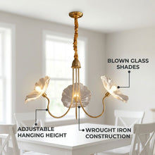 AMARY Flower Chandelier - Key Features Callout