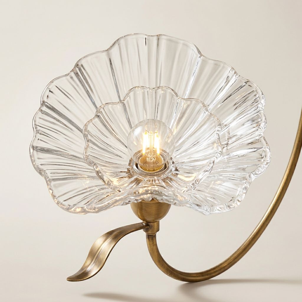 AMARY Flower Chandelier - Clear Glass Detail