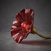 AMARY Flower Chandelier - Red Glass Detail