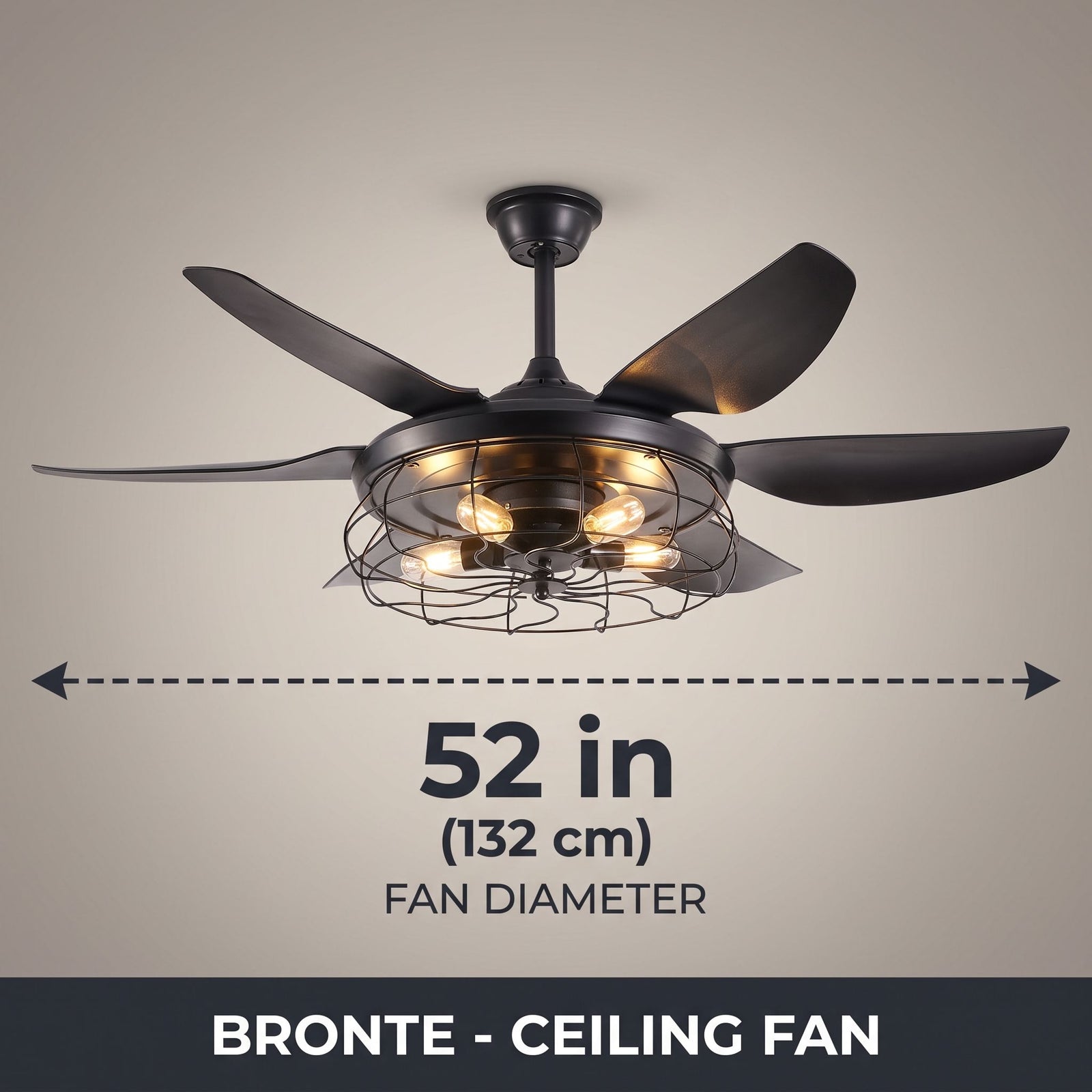 BRONTE fan dimensions - 52in diameter