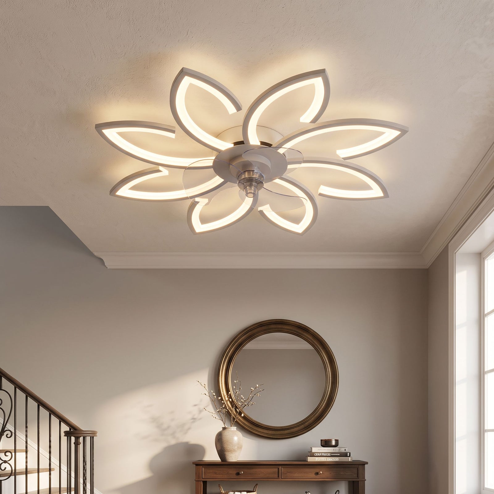 AERO fan in foyer angled view