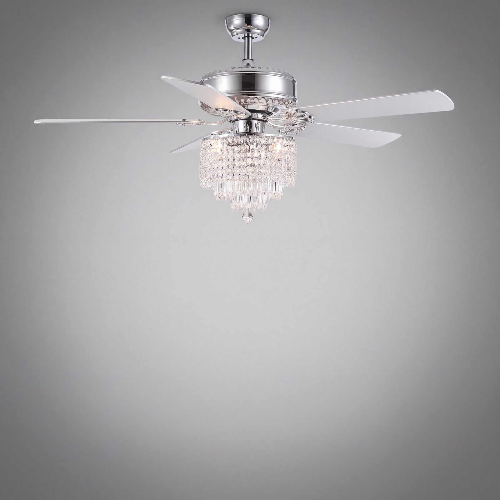 WHIRL ceiling fan hero product photo on grey studio background