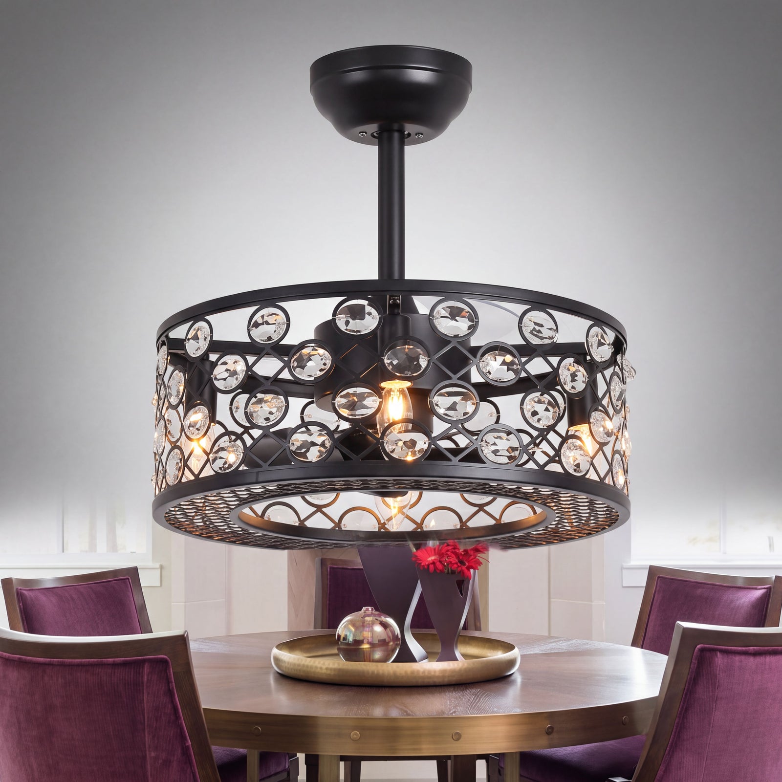 DRIFT ceiling fan hero product photo on grey studio background