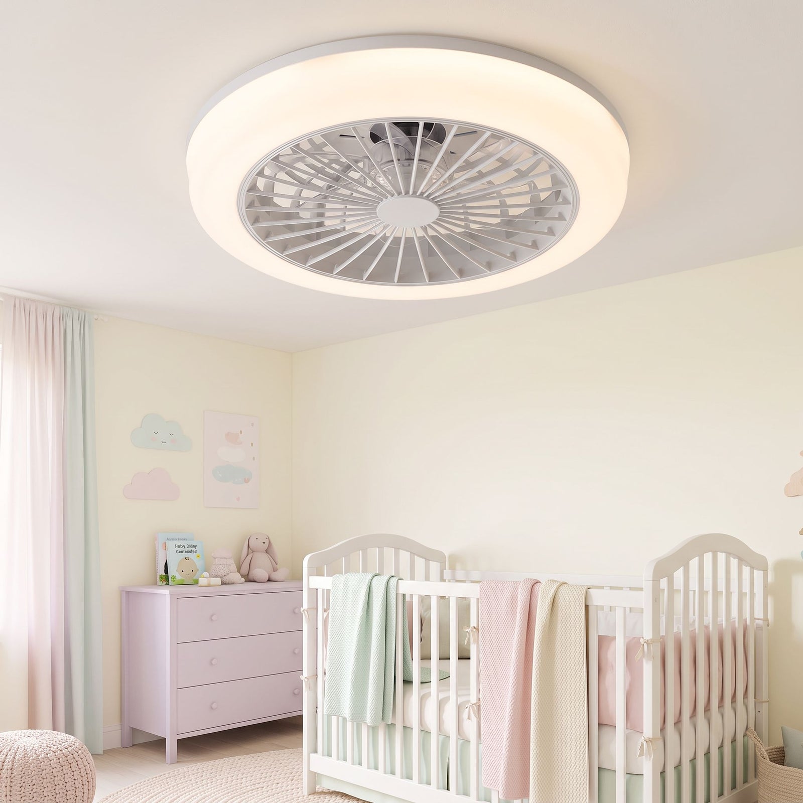 ARABEL fan in nursery angled view