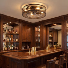 AREVA fan in home bar angled view