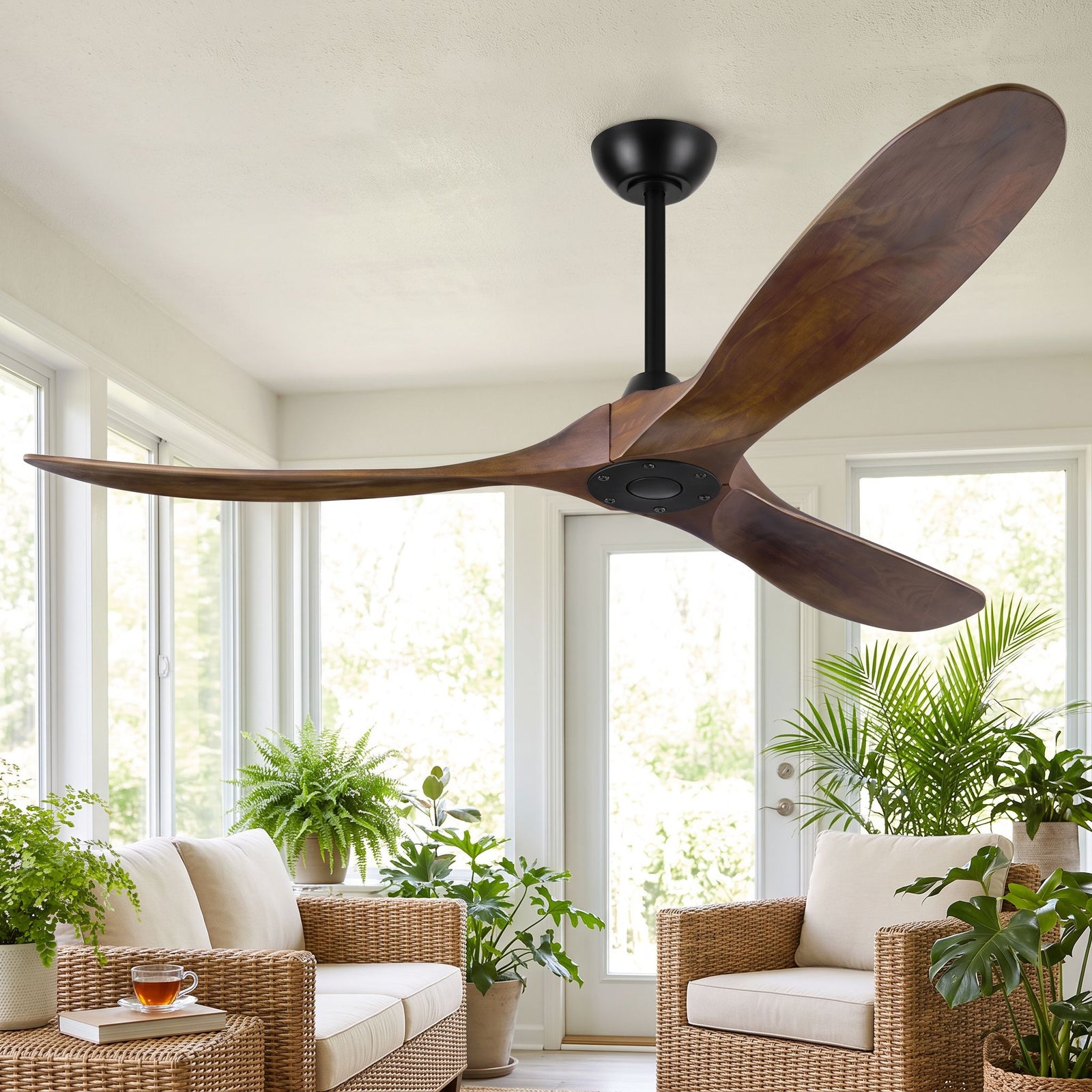 ORIELLE fan in sunroom angled view