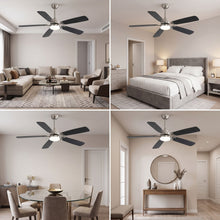 LORENA fan shown in living room, bedroom, dining room and foyer