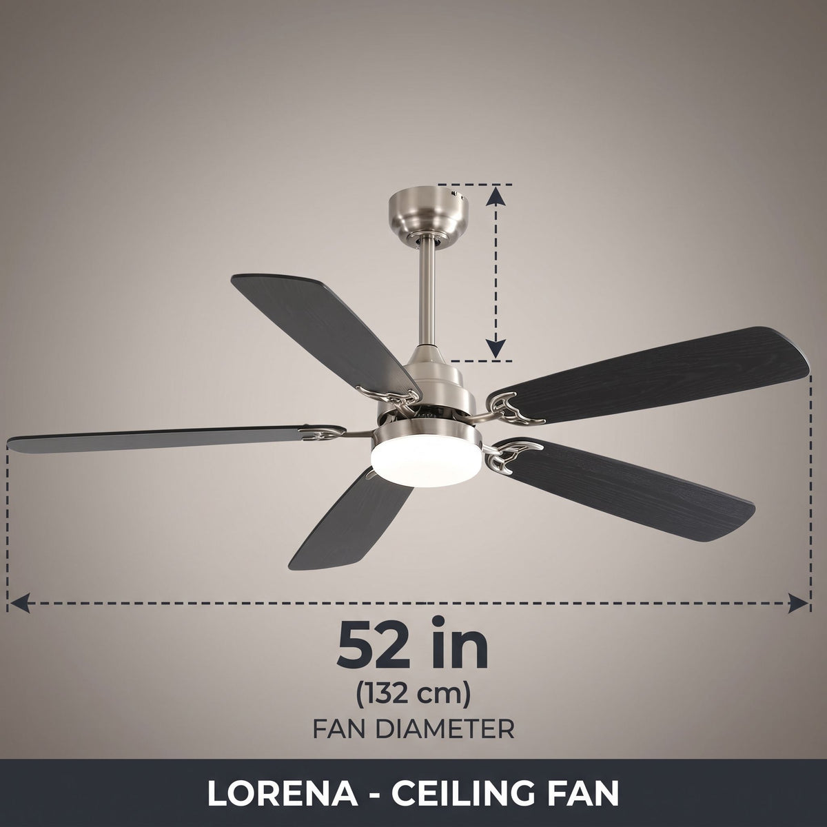 LORENA fan dimensions - 52in diameter