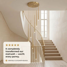 CINDRA gold chandelier with five-star verified customer review