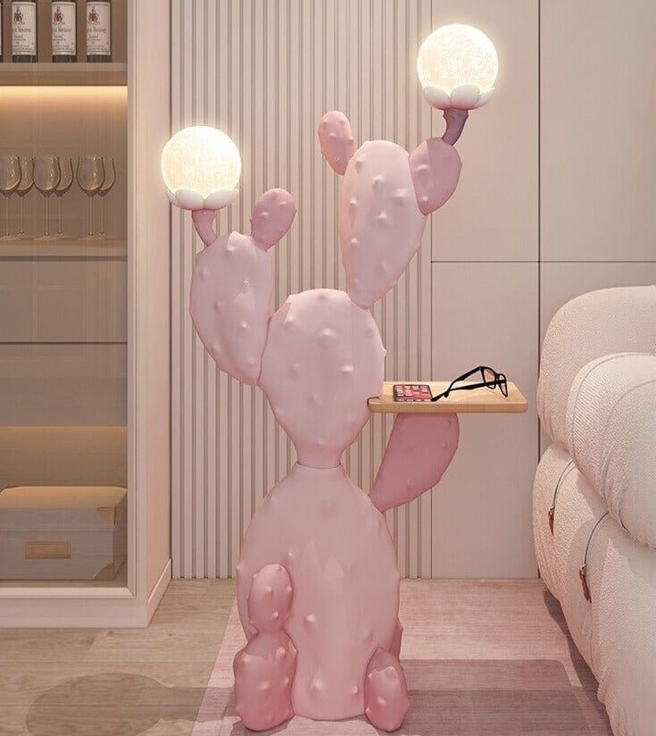 Large Cactus Floor Lamp Statue