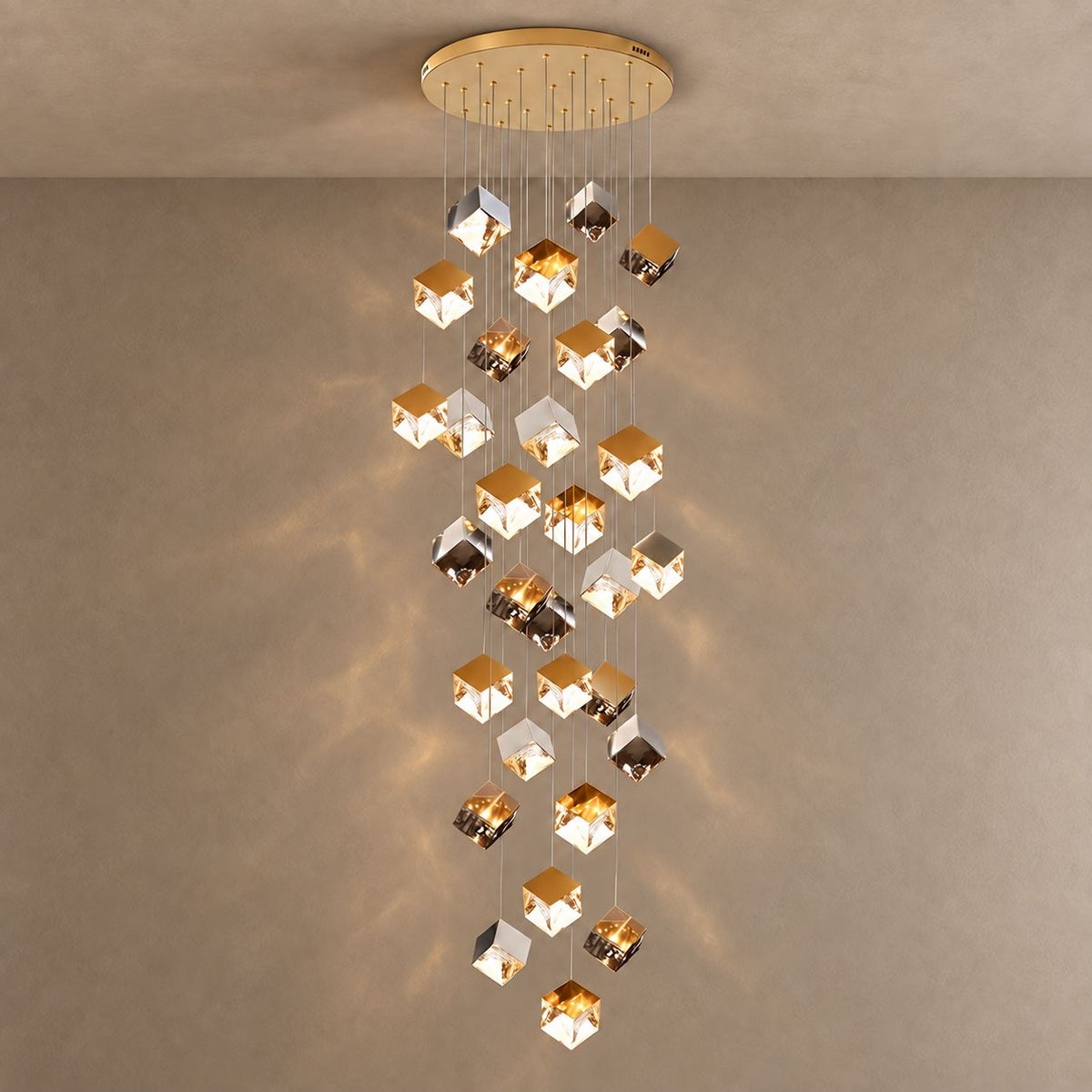 MONITA lighting on mushroom taupe with natural shadows
