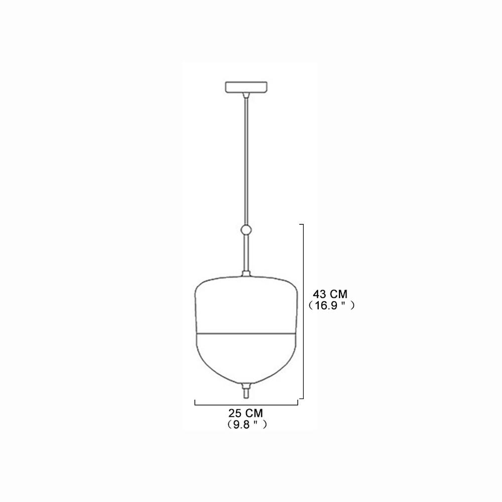 NERINA - B Cup pendant dimension drawing