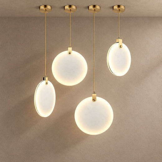 OBSIDIAN lighting on a mushroom taupe background with natural shadows