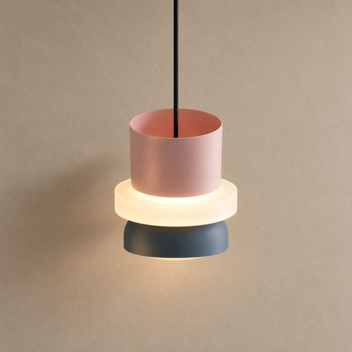 OPAL lighting on mushroom taupe with natural shadows