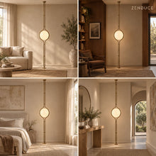ORELIA Vintage Brass lamp styled in a living room, reading nook, bedroom and entryway