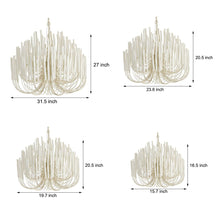 CERYNE - Dimension comparison for the four chandelier sizes