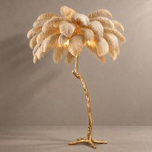 PALMERA lighting with natural shadows against a mushroom taupe background