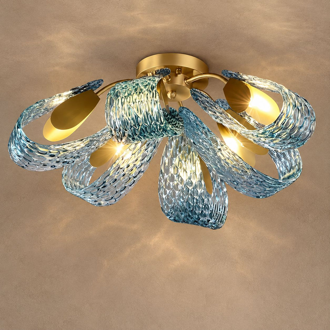 PAVO - Living Room (Open Box) lighting on mushroom taupe plaster with natural shadows